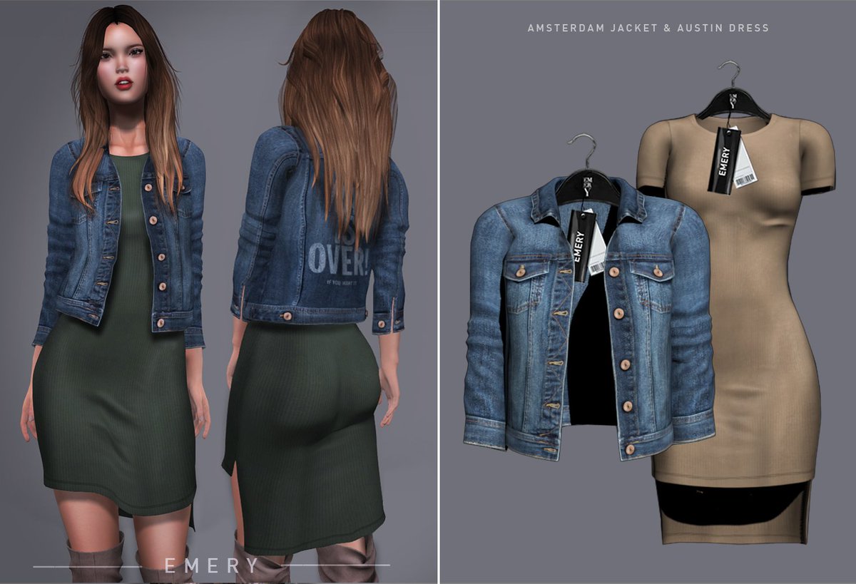 SunamiBeck's tweet image. The Amsterdam Denim Jackets &amp;amp; Austin Dresses are now available at Collabor88! maps.secondlife.com/secondlife/8%2…