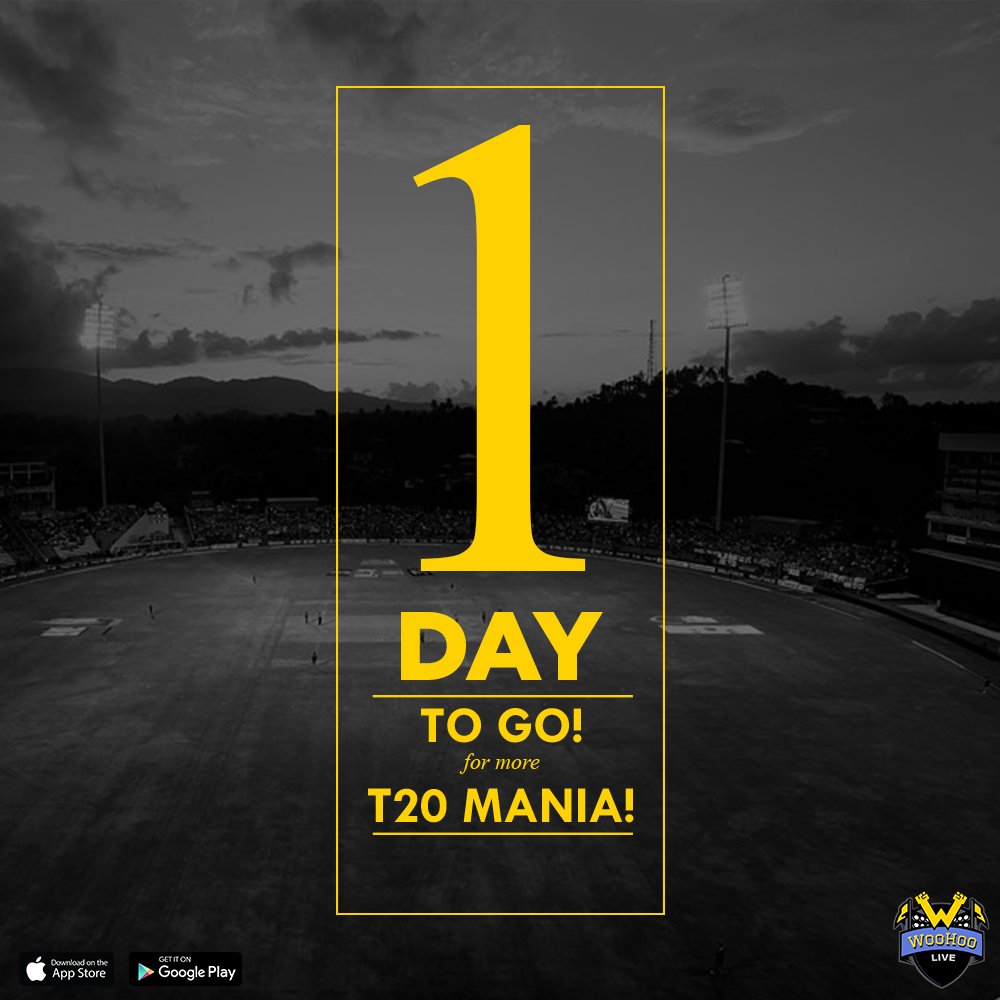 WooHooOfficial's tweet photo. Just 1 Day to go for the #T20 Mania to begin! RT if you are ready to #WinWithWoohoo https://t.co/EUT6hTsi5J