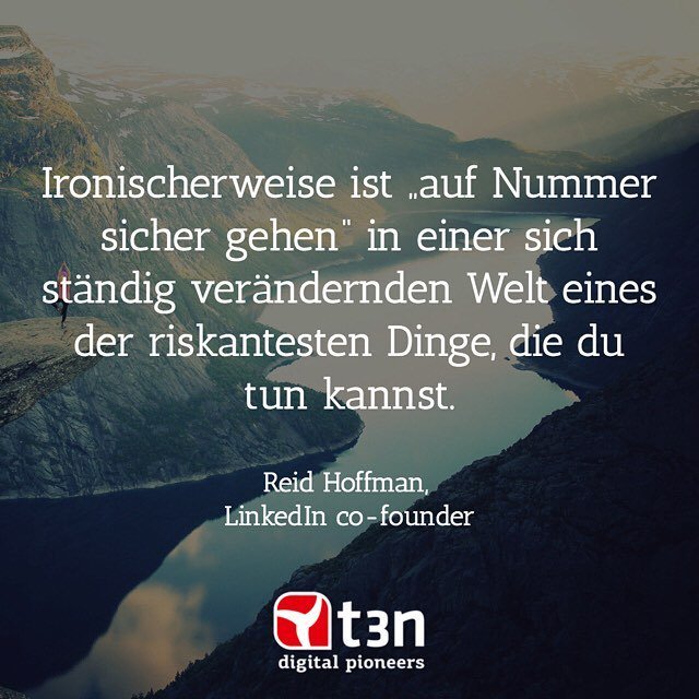 t3n's tweet photo. Oftmals der einzige Weg zum Erfolg: Risiken eingehen! 💪#t3nQuotes https://t.co/xq4vgokwRx