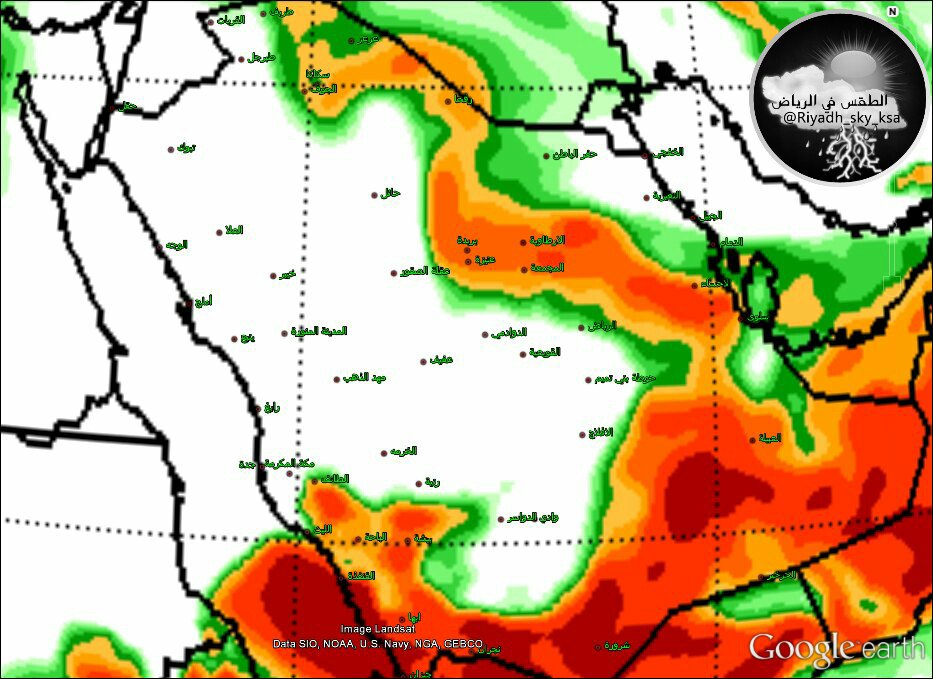 O Xrhsths الطقس في الرياض Sto Twitter توقعات الامطار اليوم