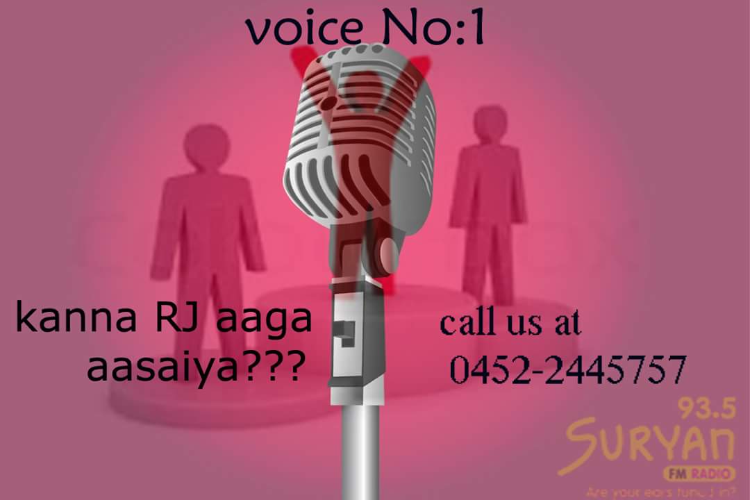riyazdentist's tweet photo. suryanFmMadurai
Kanna RJ Aaga Aasaiya?
Call panunga 0452-2445757 or Message @SuryanFmMadurai ...
#VoiceNo:1 https://t.co/5k6nn4sUhA
