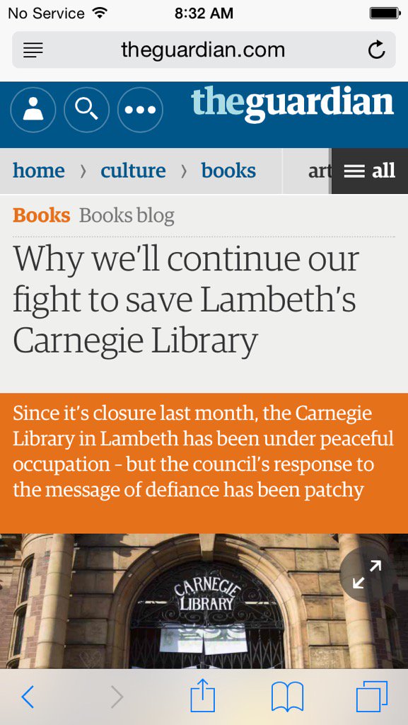 DrSianF's tweet photo. @tobylitt on the guardian homepage this morning, great work! #carnegieoccupation #savetheten https://t.co/H64u1JmP5y