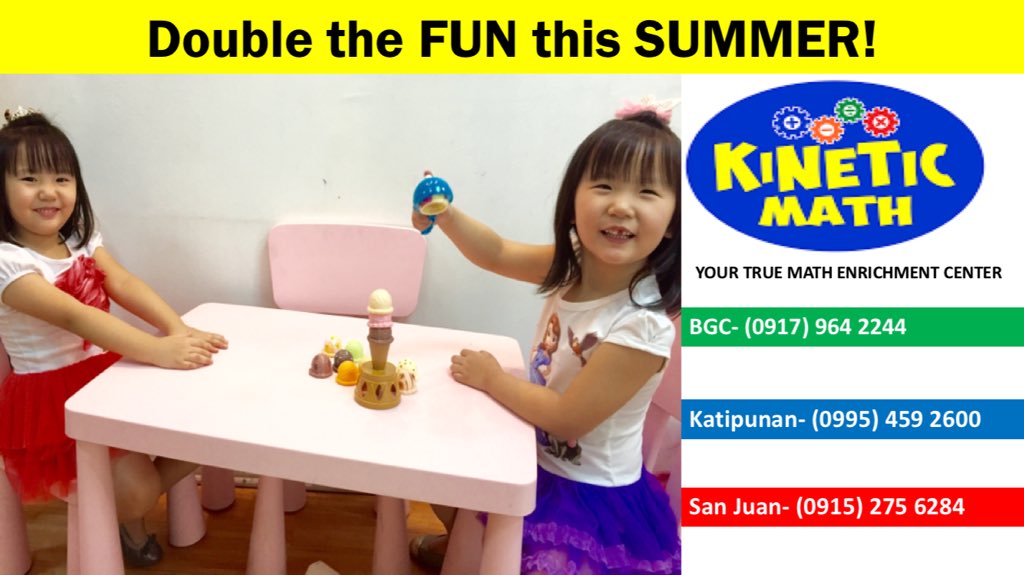 KineticMath's tweet photo. Make your kids see Math in a different light this summer. Call us to ask about our #mathsummerprograms. #sgmath https://t.co/58lsm4lfrd