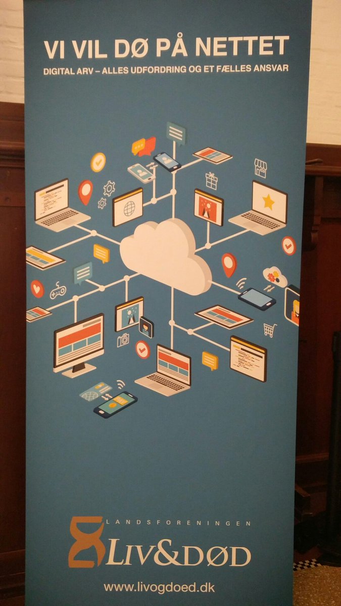 AWaagstein's tweet photo. Klar til at fortælle om udfordringer ifht. #digitalarv ved Liv og Døds konference "Vi vil dø på nettet" https://t.co/XvlH2UNcil