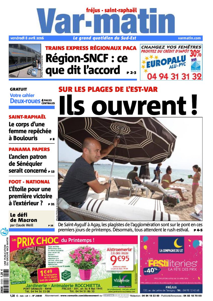 Notre une du jour :-)