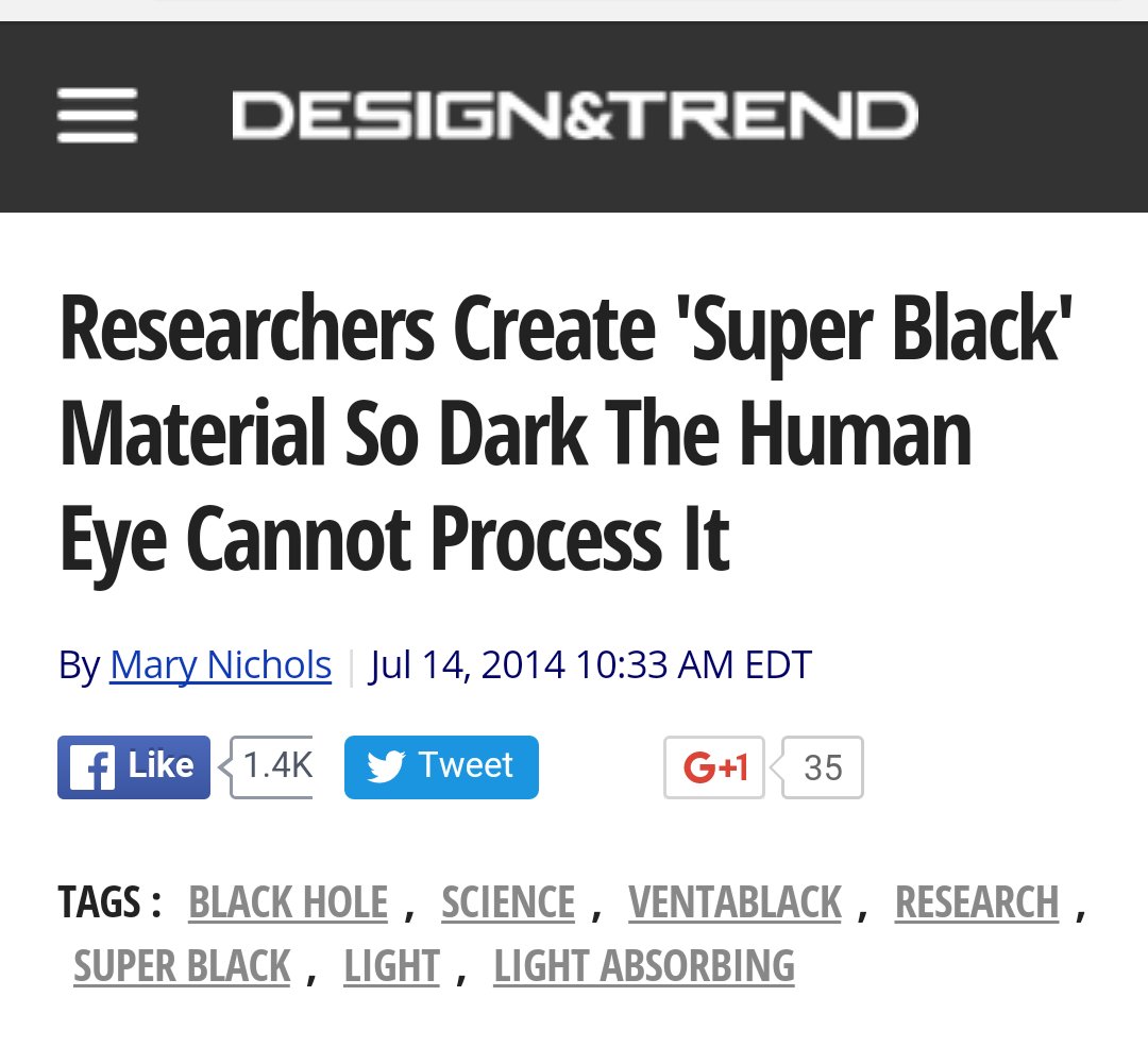 あまん 結局軍事用か と思ってたらベンタブラックのお陰で天体望遠鏡を都会に作れる可能性も 人里離れた場所に天体望遠鏡がある理由は 周りの光が光学望遠鏡内の内壁で反射し観測画像にノイズが乗るから 内壁をベンタブラックで塗装すれば解決 素敵