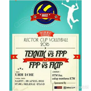 mvbt_umm's tweet photo. Kira2 siapakh pemenang rectorcup thun ni ? Ayo dukung tim kalian utk jd juaranya ! #RCUMM2016 https://t.co/Lmsfls2xXo