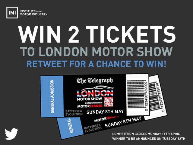 Your chance to WIN two <a href="/londonmotorshow/">The London International Motor Show</a> tickets - all you need to do is retweet this post! #IMIDrivingChange