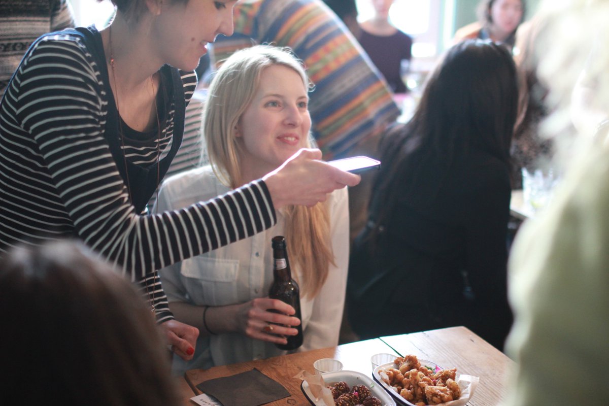 WeAreFullFat's tweet photo. Good times at the launch of @OriginsOf at @BlessingsBarE1 on Wed. Now fully open! YUM. #popup #restaurant #LondonE1 https://t.co/HMTvNskxR8