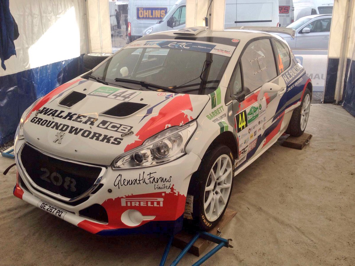 euanthorburn's tweet photo. Office for the day!! Leave service at 09:40 for SS1. Hopefully stages won't be too slippy so we can push on! #ET208 https://t.co/t9rbhK2eMz