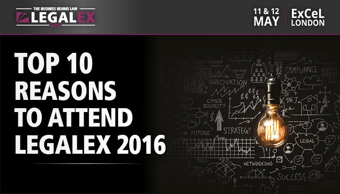 LegalexShow's tweet photo. Top 10 reasons to attend @LegalexShow https://t.co/G8HjMTwUeY. There are many more..What will be yours? #Legalex10 https://t.co/WtSrjZBiCV