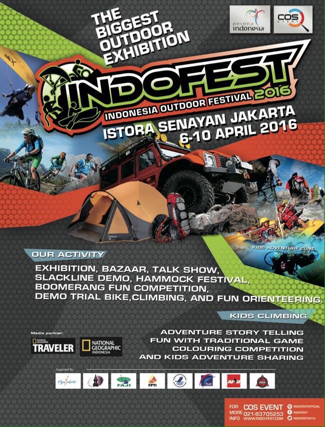 NGIndonesia's tweet photo. Nikmati atmosfer petualangan di #INDOFEST2016 yang menampilkan berbagai aktivitas didalamnya @INDOFEST2016 https://t.co/PF4XFHHnnT