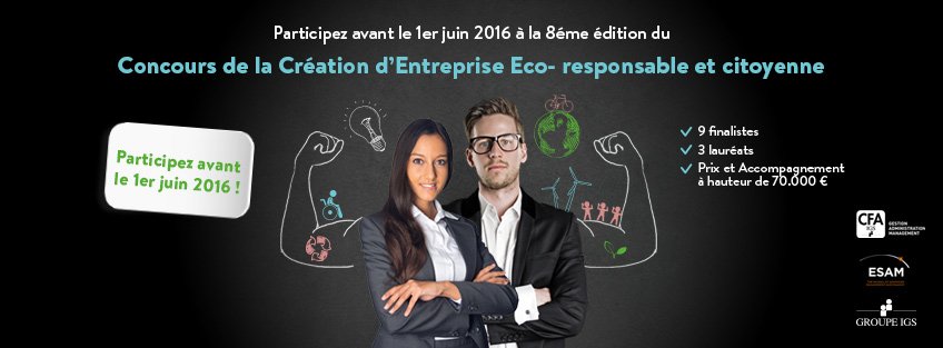 2C2E_Leconcours's tweet image. Avez-vous l'âme d'un #entrepreneur engagé ? Participez à notre Concours esam-ecoles.com/2c2e/ @ACollongy @shainesm