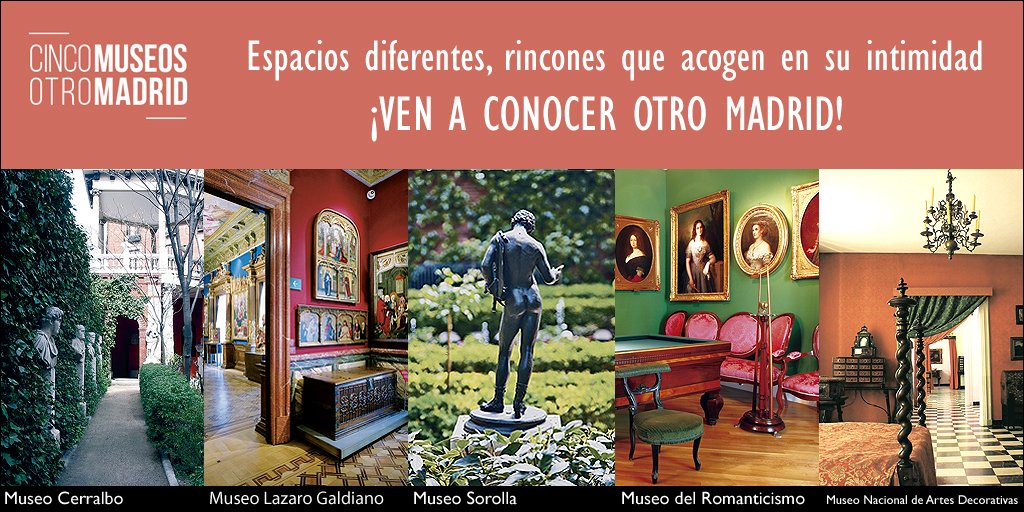 MRomanticismo's tweet photo. ¿Buscas planes bonitos para el fin de semana?¡No te pierdas la ruta de los #5museos! https://t.co/JhMoeLWm4i https://t.co/luTAxCOdNe