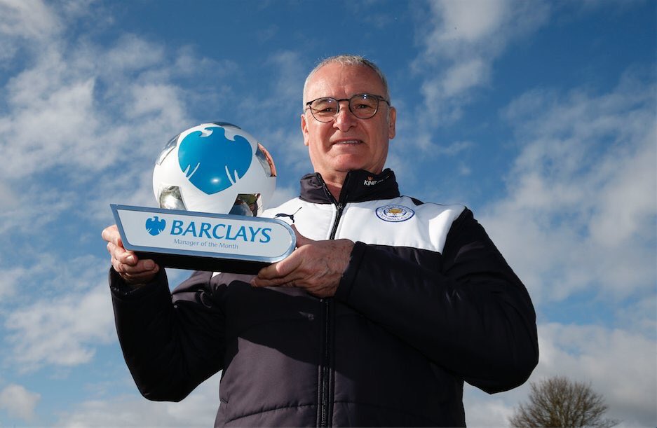 CentralBPL's tweet photo. Claudio Raneri has been awarded manager of the month for March. #LCFC https://t.co/xJk3CisnI0