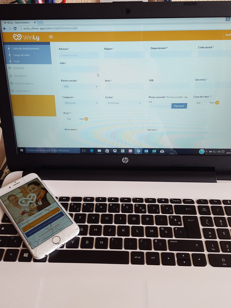 WinLyofficiel's tweet photo. Back office Ok ✔
#frenchtech #startup #workhard #innovation #lancement #backoffice #application #newappli #impatient https://t.co/pkFGU16M9n