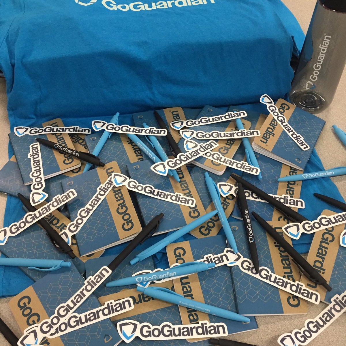 TeamCramer1's tweet photo. THANK YOU @goguardian FOR OUR AWESOME "SWAG BOX" (from the mouths of third graders๐) #goguardianrocks https://t.co/DxMBLsDmUi