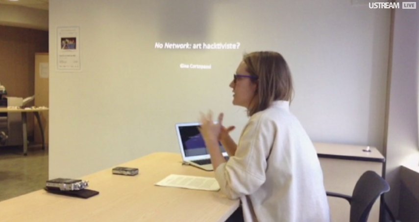 "No network, art hacktiviste" par Gina Cortopassi #culturemobile