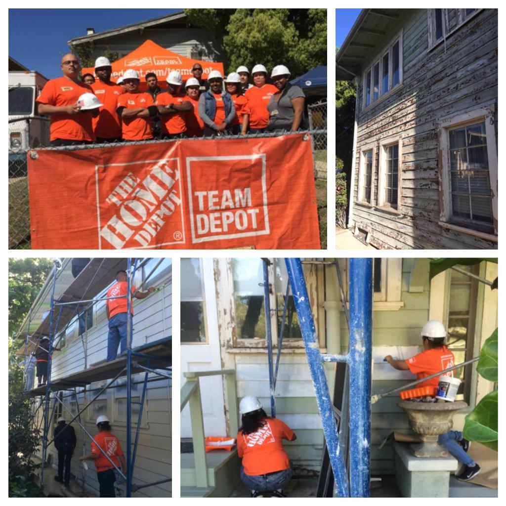 #TeamDepot spent the day painting the home of two veteran brothers in Los Angeles.