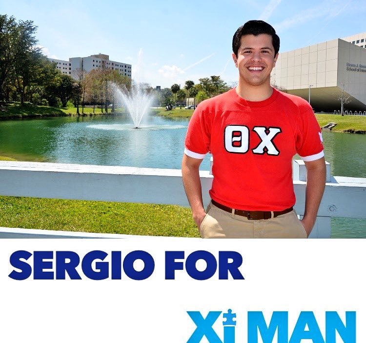 AXiD_FIU's tweet photo. Sergio Molina enjoys writing briefs that prove that the pen is mightier than the sword. 💙💡 #XiMan16 https://t.co/kpV2xU17wn