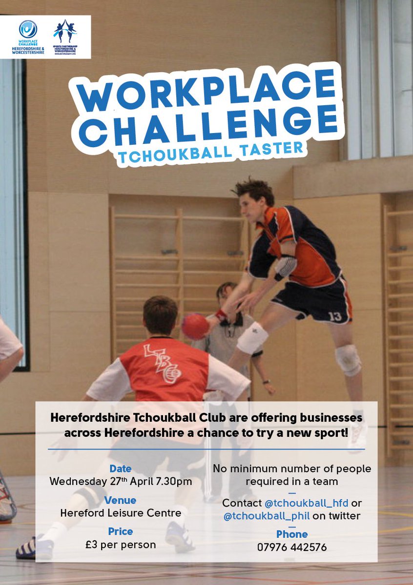 Active Herefordshire & Worcestershire (@activehw) on Twitter photo TRY| <a href="/Tchoukball_Hfd/">Herefordshire Tchouk</a> are offering business in #Herefordshire the chance to try #tchoukball workplacechallenge.org.uk/handw/events/2… TRY| <a href="/Tchoukball_Hfd/">Herefordshire Tchouk</a> are offering business in #Herefordshire the chance to try #tchoukball workplacechallenge.org.uk/handw/events/2…