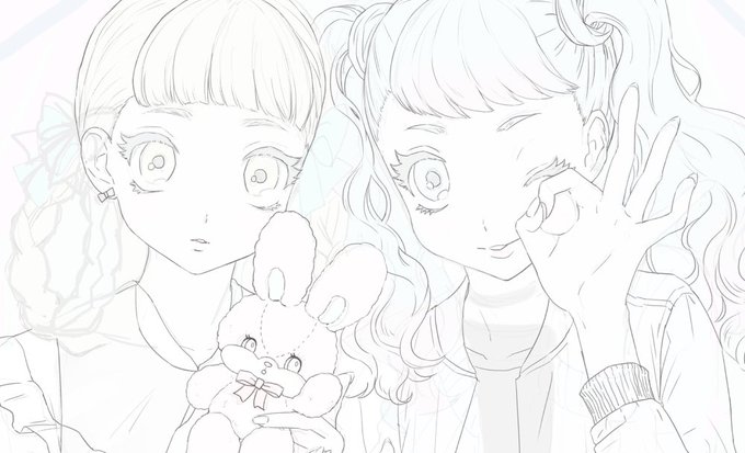 ぼちぼち清書し始めたけど未だに三つ編みがよく分かってない!!同じ髪型のモデルを目の前に召喚したい 