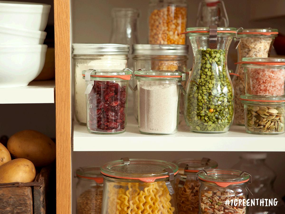 WholeFoods's tweet image. #1GreenThing: Rinse out glass jars &amp;amp; reuse to store bulk items in your pantry.
More ideas: bit.ly/22LW88D