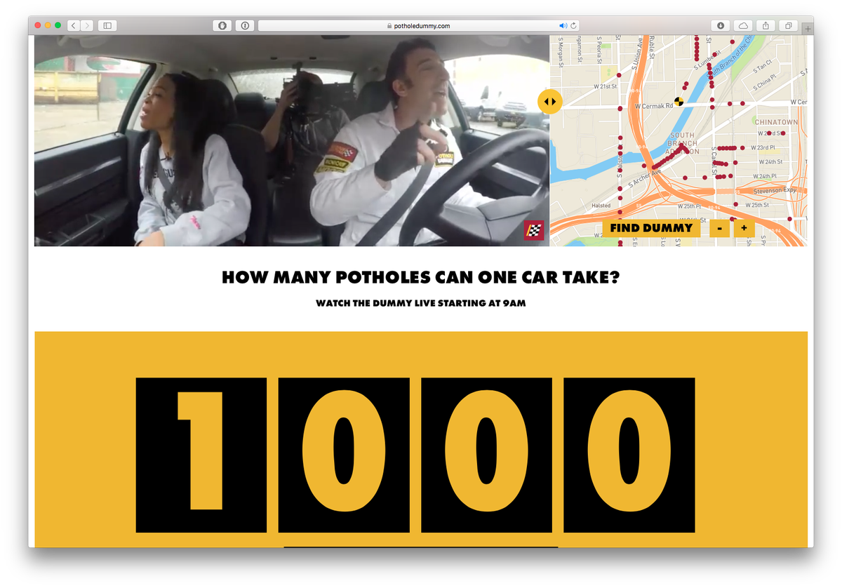 MNGrant's tweet photo. @potholedummy and @RealMichelleW just hit the 1000th Pothole while singing Say My Name. That was awesome! https://t.co/ipAdabt3pi