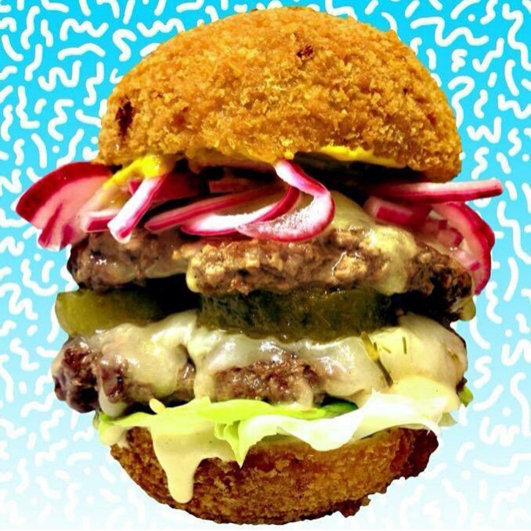 Strongroom Bar (@strongroombar) on Twitter photo #Lunch time! Have you tried the <a href="/SayYeahBurger/">Yeah! Burger</a> Scotch Ness Monster yet? That's right, it's a burger in a scotch egg! #Lunch time! Have you tried the <a href="/SayYeahBurger/">Yeah! Burger</a> Scotch Ness Monster yet? That's right, it's a burger in a scotch egg!