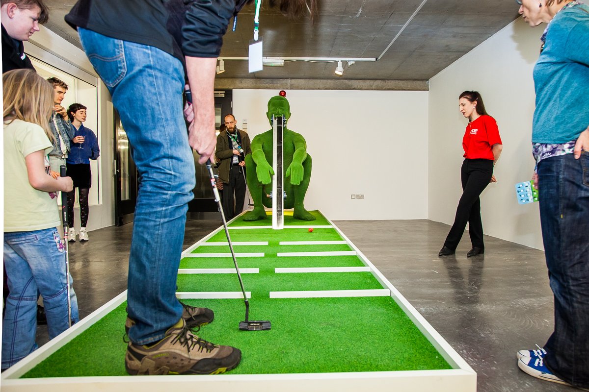 VisitNotts's tweet photo. The low-down on #DougFishbone's wacky &amp; wonderful #LeisureLandGolf, now on @newartexchange 
https://t.co/b3Ku6pQGsD https://t.co/G5fSW2hXPg