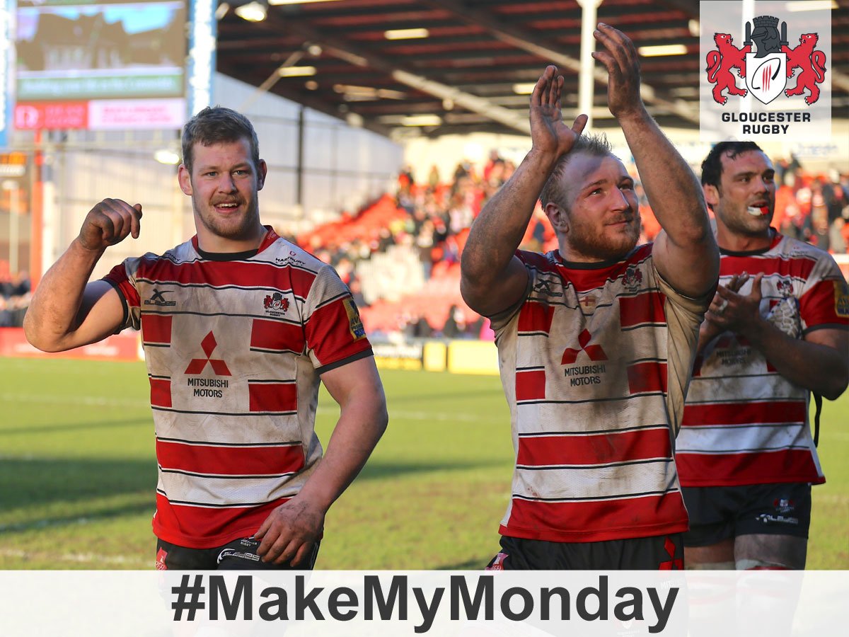 gloucesterrugby's tweet photo. WIN 2 tickets to the match v Exeter Chiefs on Friday night! RT to enter. Closes at 8pm. #MakeMyMonday https://t.co/Oo4oskaY2u