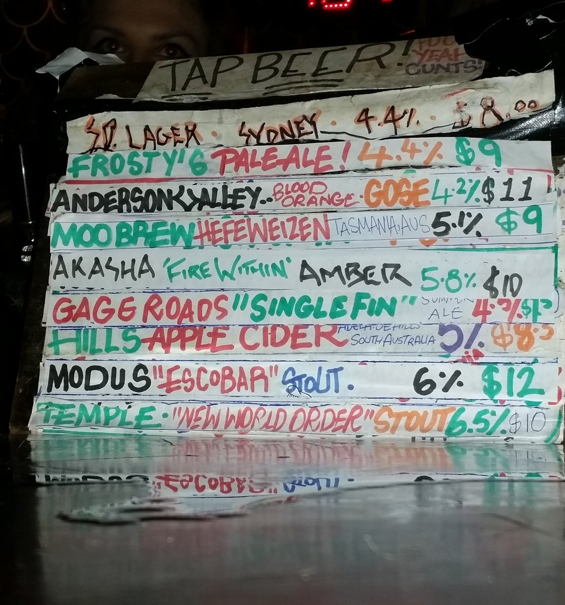 Current taps include @MOO_BREW <a href="/akashabrew/">Akasha Brewing Co.</a> @templebrewing @MOBrewing <a href="/GageRoads/">Gage Roads</a>.