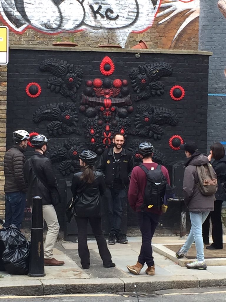 First rule of the east London graffiti tour, wear a helmet.