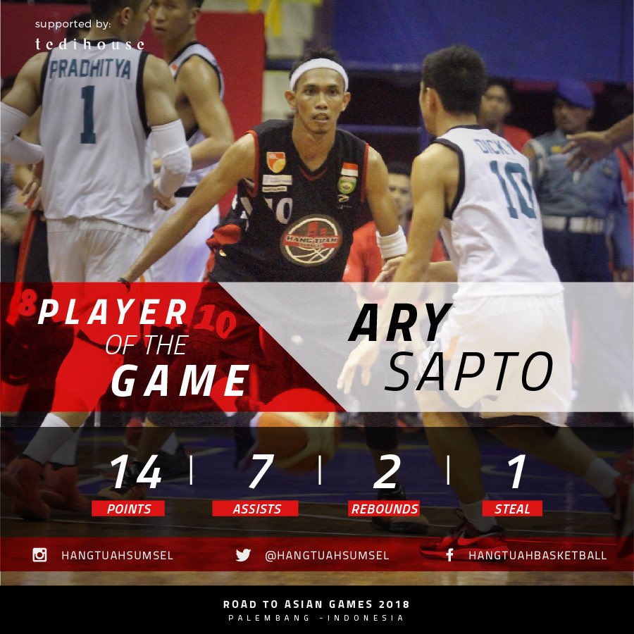 hangtuahbasket's tweet photo. Player of the Match - ARY SAPTO (@AGame10)

#HangTuahSumsel 68 - 24 @NSHBasketball (FT)

#HangTuahEraBaru https://t.co/7uEOXmKXdC
