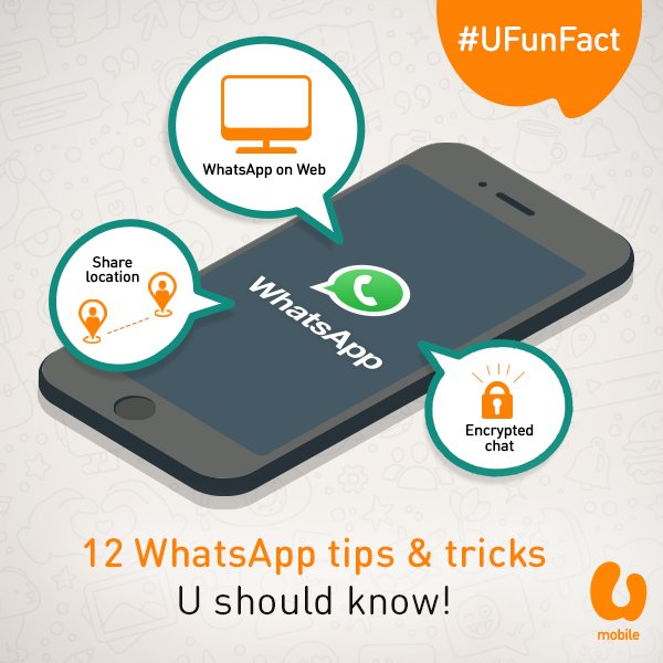 umobile's tweet photo. U don’t know WhatsApp till you know 12 amazing tips & tricks on how to master it! #UFunFact https://t.co/z30IwP7KBE https://t.co/4RuzzmS7rG