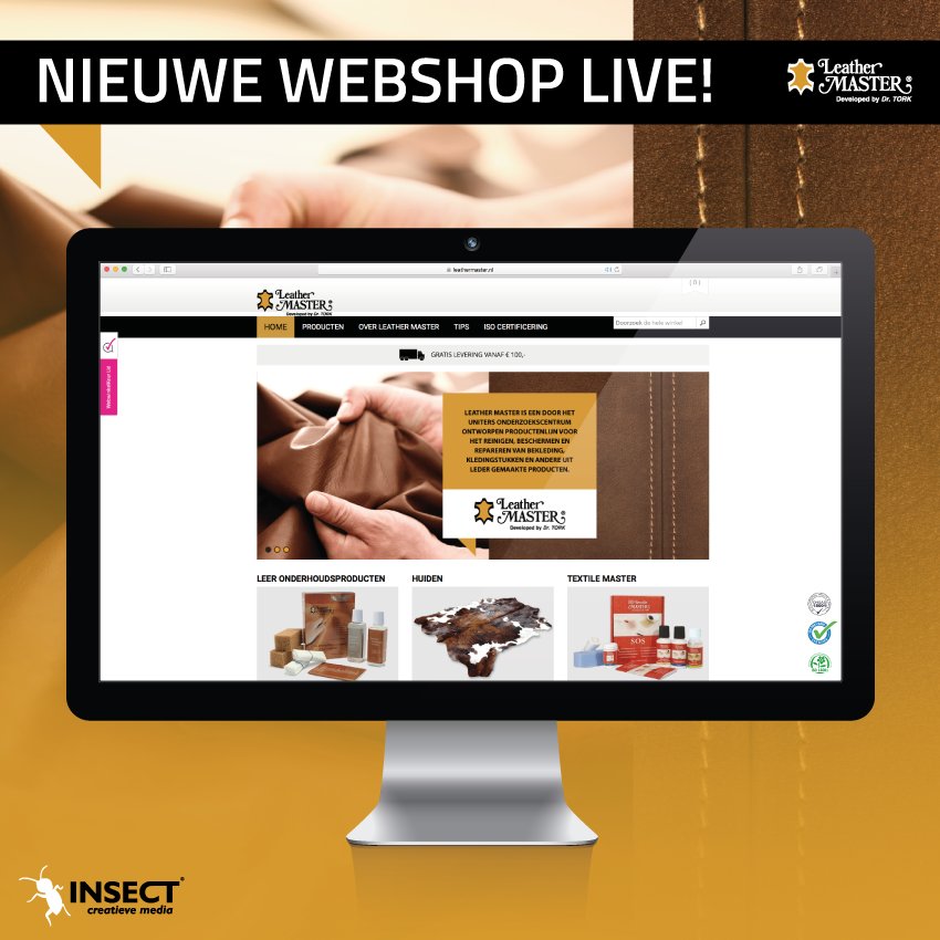 Insectcreatieve's tweet image. Insect Creatieve Media ontwikkelde een volledig vernieuwde #Magento Webshop voor #LeatherMaster