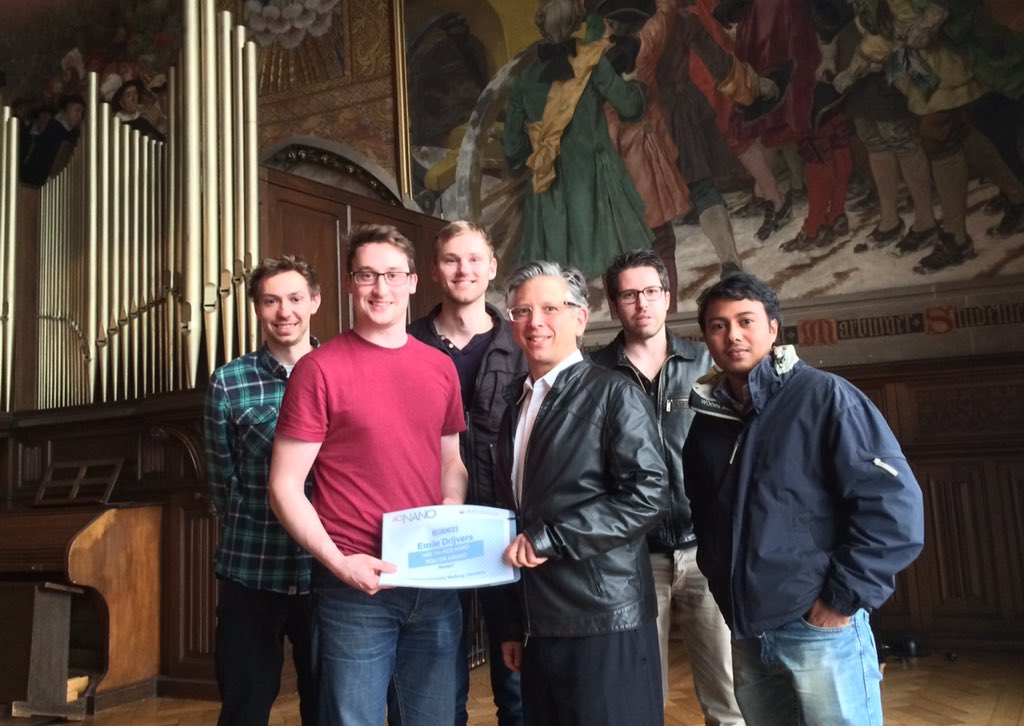 NanoUGent's tweet photo. Emile Drijvers won the @acsnano poster price at #NaNaX7! @ResearchUGent https://t.co/WiTNHBKDNC