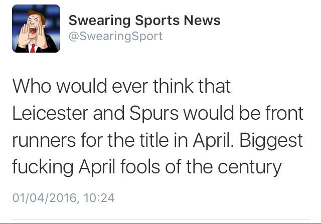 RobHarris356's tweet photo. @SwearingSport account is hilarious! Daily sports news with humour and swearing! Go follow! https://t.co/DqQg25CZL3
