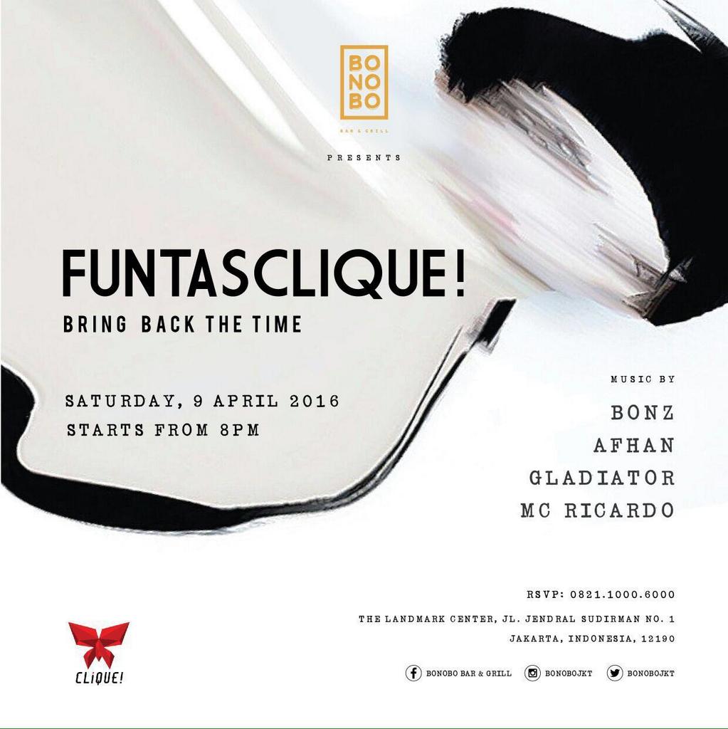 CLIQUEprod_'s tweet photo. Tomorrow ! Join us for new chapter of #FUNTASCLIQUE! "Bring Back The Time" at @BoNoBojkt . See you ! Whoop ! https://t.co/OTegp8RIUv