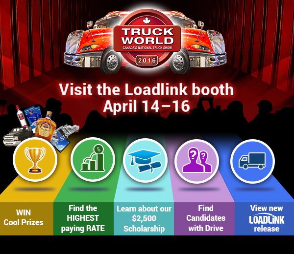 loadlink's tweet image. Less than a week &apos;til @TruckWorldShow. Visit the Loadlink booth #1535 to experience all of this &amp;amp; more! #TransCore