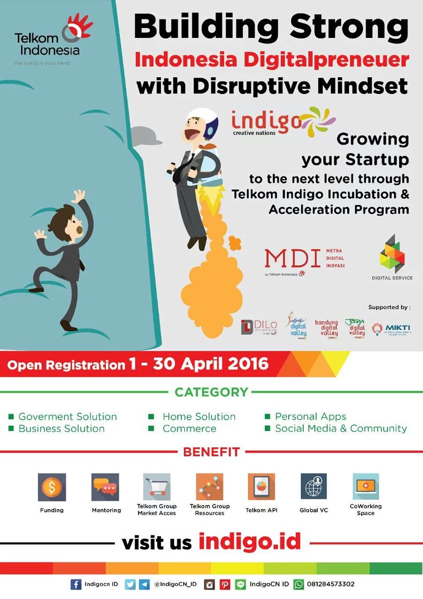 Punya #startup ? Yuk ikut program Indigo Incubator 2016 goo.gl/AnwzKY #indigo2016