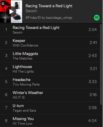 BackstageWhisp's tweet photo. It's time for #Friday10

Minggu ini ada Saosin, The Matches, dan All Time Low 👊 https://t.co/qLkAiOig8O https://t.co/4ChfEpFkhS