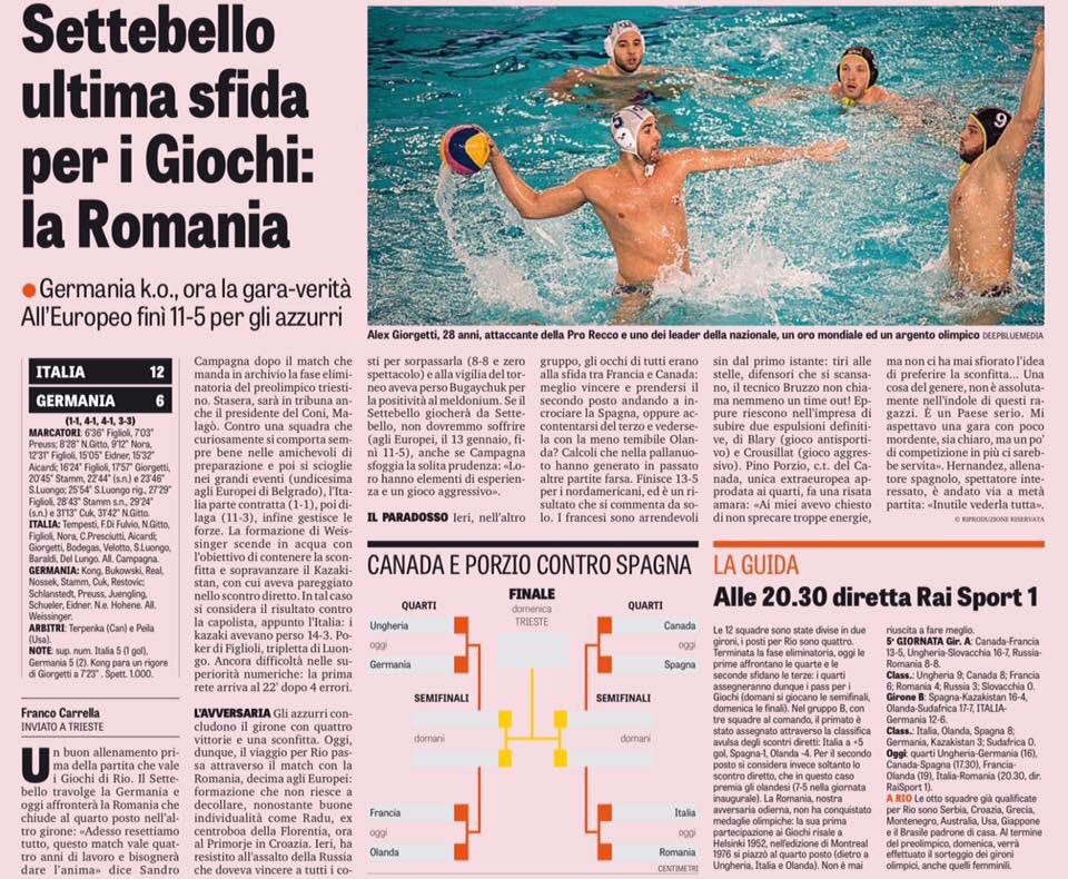 Stasera ci giochiamo 4 anni di sacrifici!!Lotteremo per Rio!💪🇮🇹
Ore 20.30 #ITAvsROU
#RoadToRio #trieste #italiateam