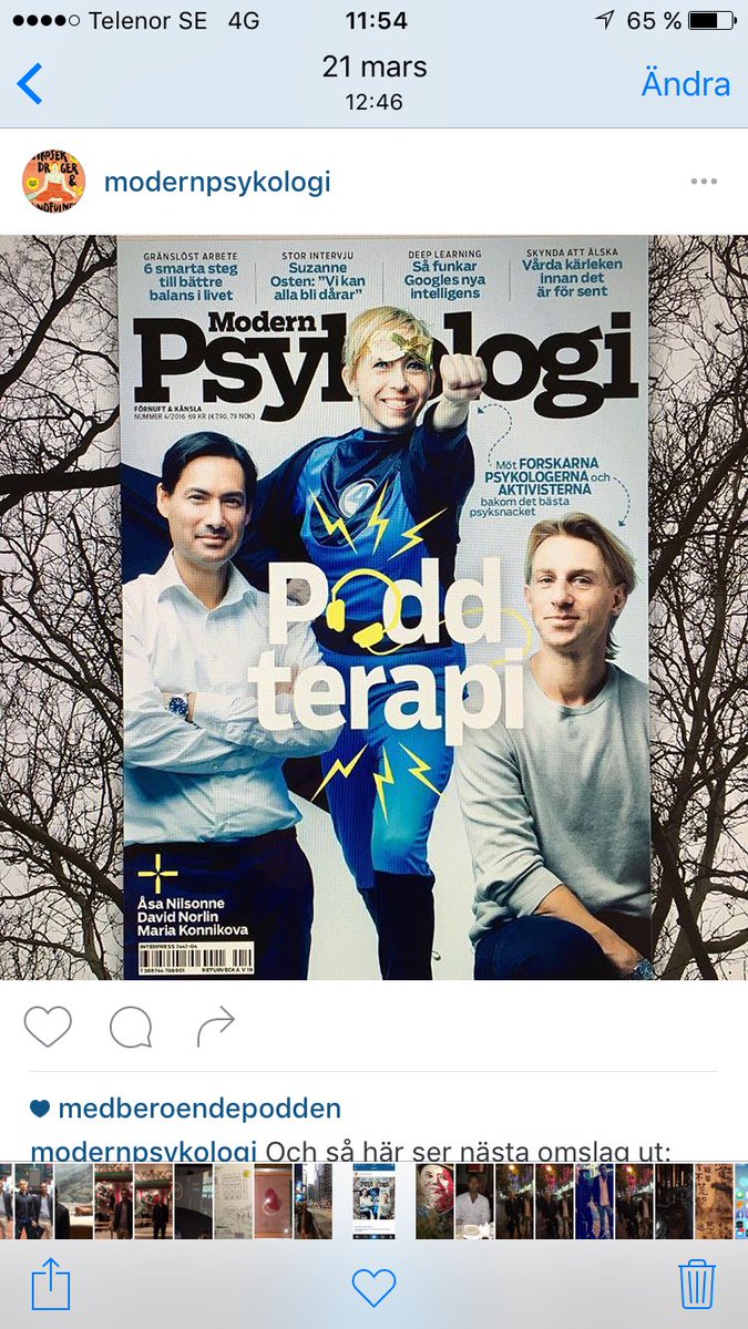 Stolt att modern psykologi skriver om min och Simon Kyagas podd Psykiatrikerna! #modernpsykologi #psykiatrikerna