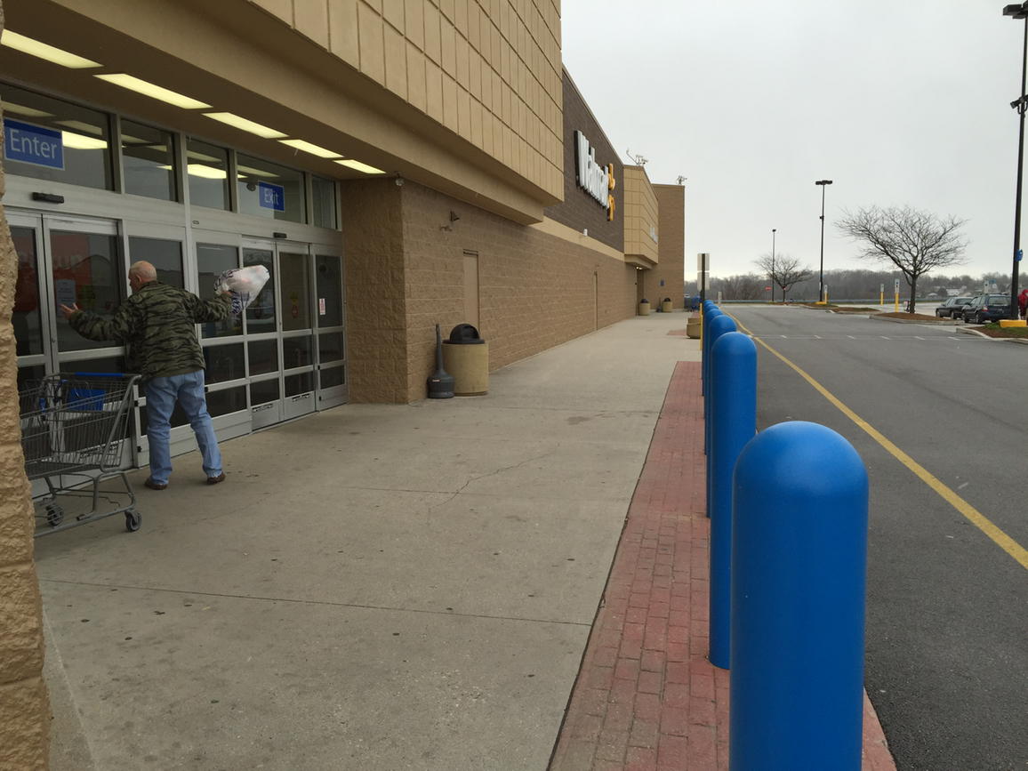 Walmart shopper turned away as the Shrewsbury store is closed because of Thursday's robbery. #york911