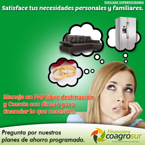 Maneja un PAP Libre Destinación y cuenta con dinero para financiar lo que necesitas. 
#UnidosConstruimosUnaVidaMejor