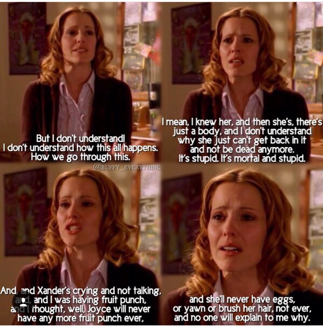 Ohh Anya :( #BtVS #TheBody #season5 <a href="/emmacaulfield/">emmacaulfieldofficial</a>