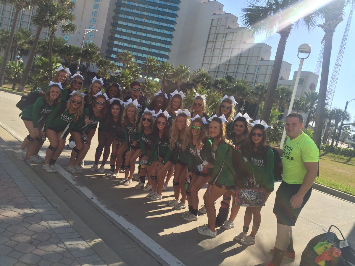 UNT is heading to warm up! Let's go Mean Green! #NCAnationals