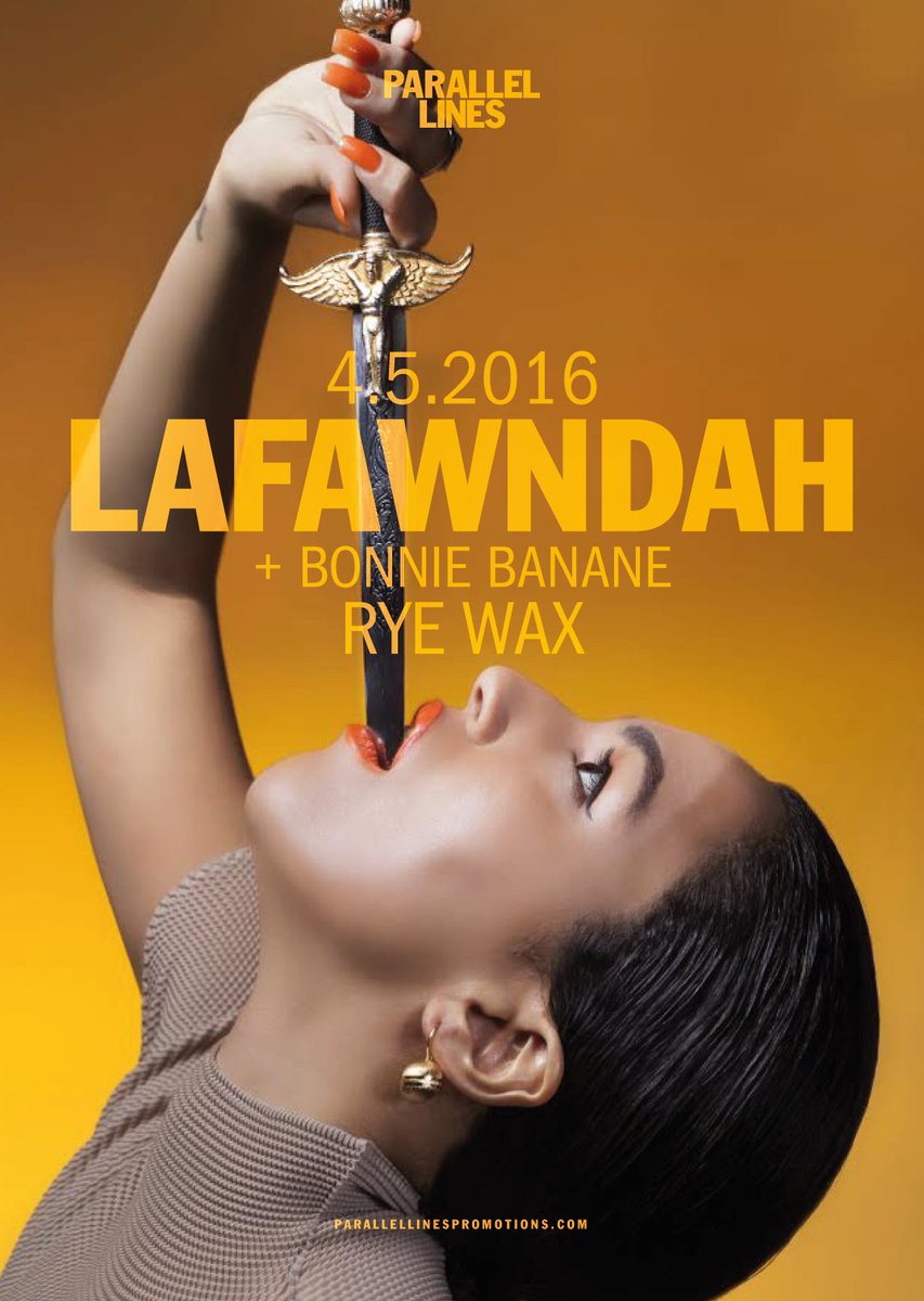.@bonniebanane will support @lafawndah_ at @Ryewax on May 4th. Tickets available now >> bit.ly/1SScu9G