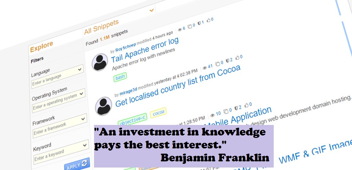 maconwords's tweet photo. Invest in #snip2code to protect your knowledge and increase your interest #programming #coders https://t.co/nLKogiomlH